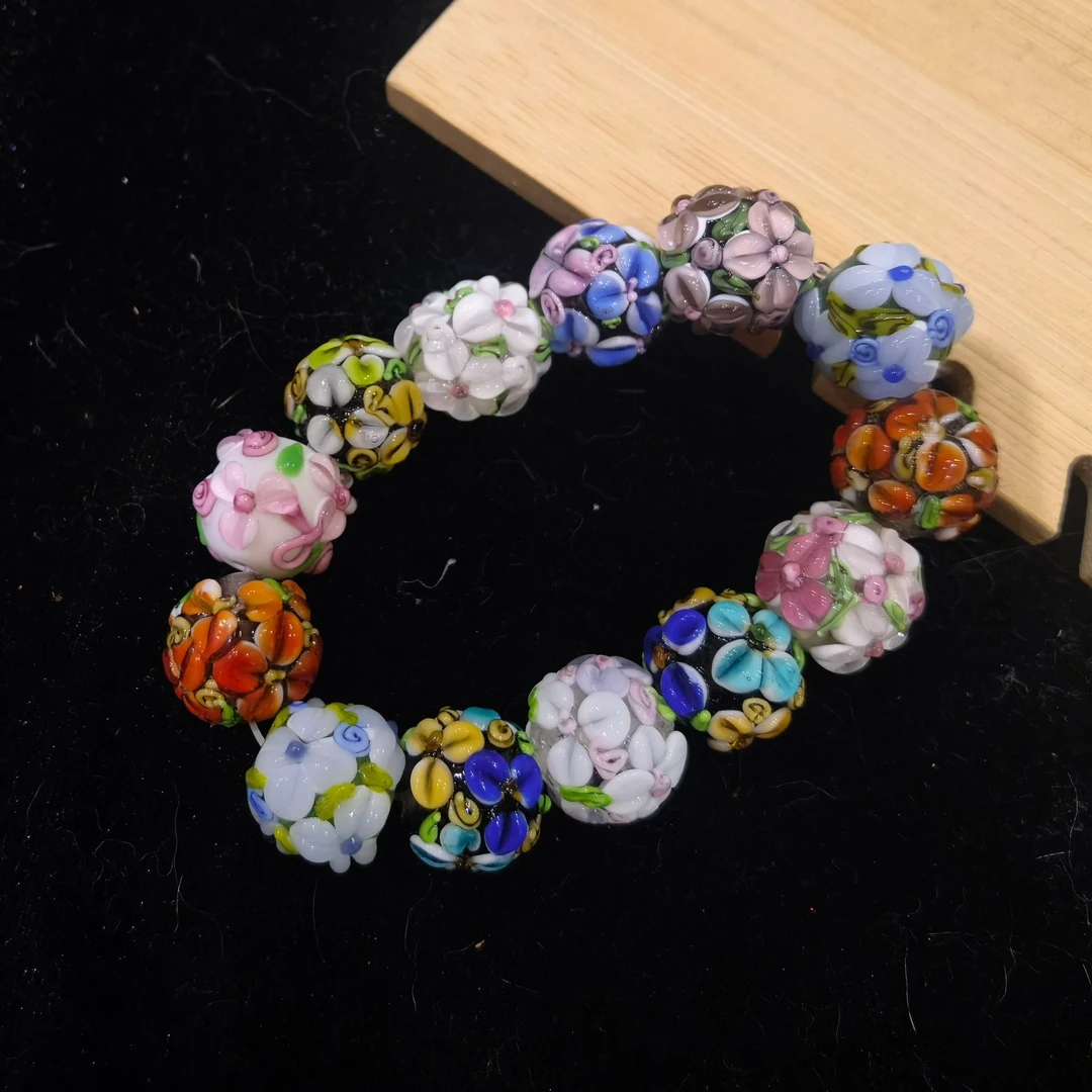 合金项链 LZ1671 新花团锦簇蛋糕琉璃满串琉璃手串 改