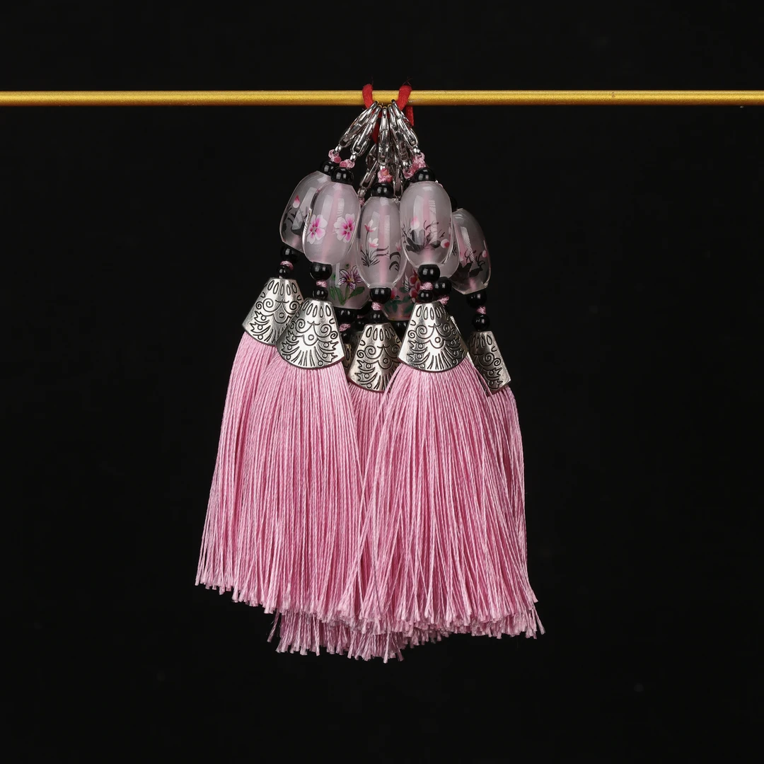 合金吊坠 SJ0011 内画琉璃流苏车挂