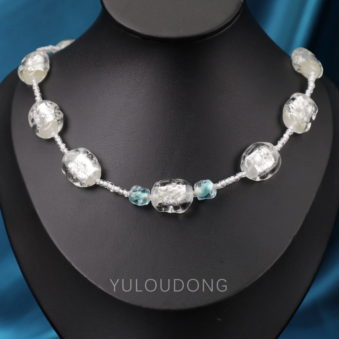 合金项链 XL220 巴洛克冰晶满串琉璃项链原创设计