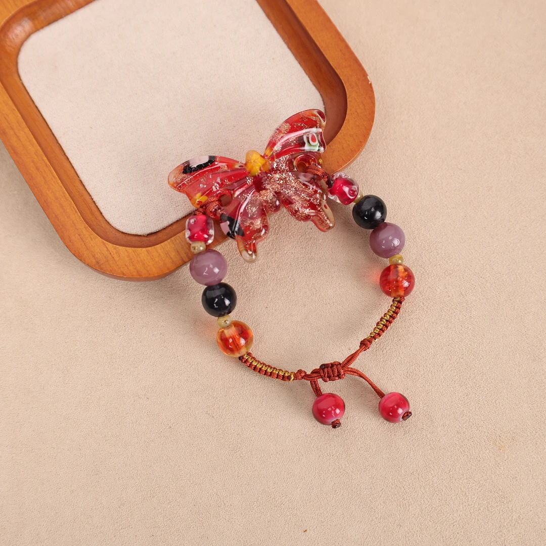 合金手链 LZ2106 多色蝴蝶琉璃手链 合集