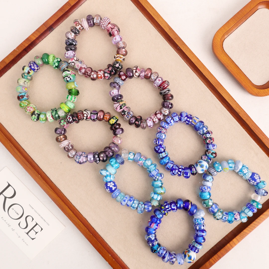 合金手链 XB147 孤品 转转筒琉璃手串