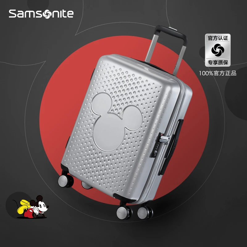 新秀丽迪士尼米奇米妮授权款卡通休闲防水防摔度假登机行李箱41C