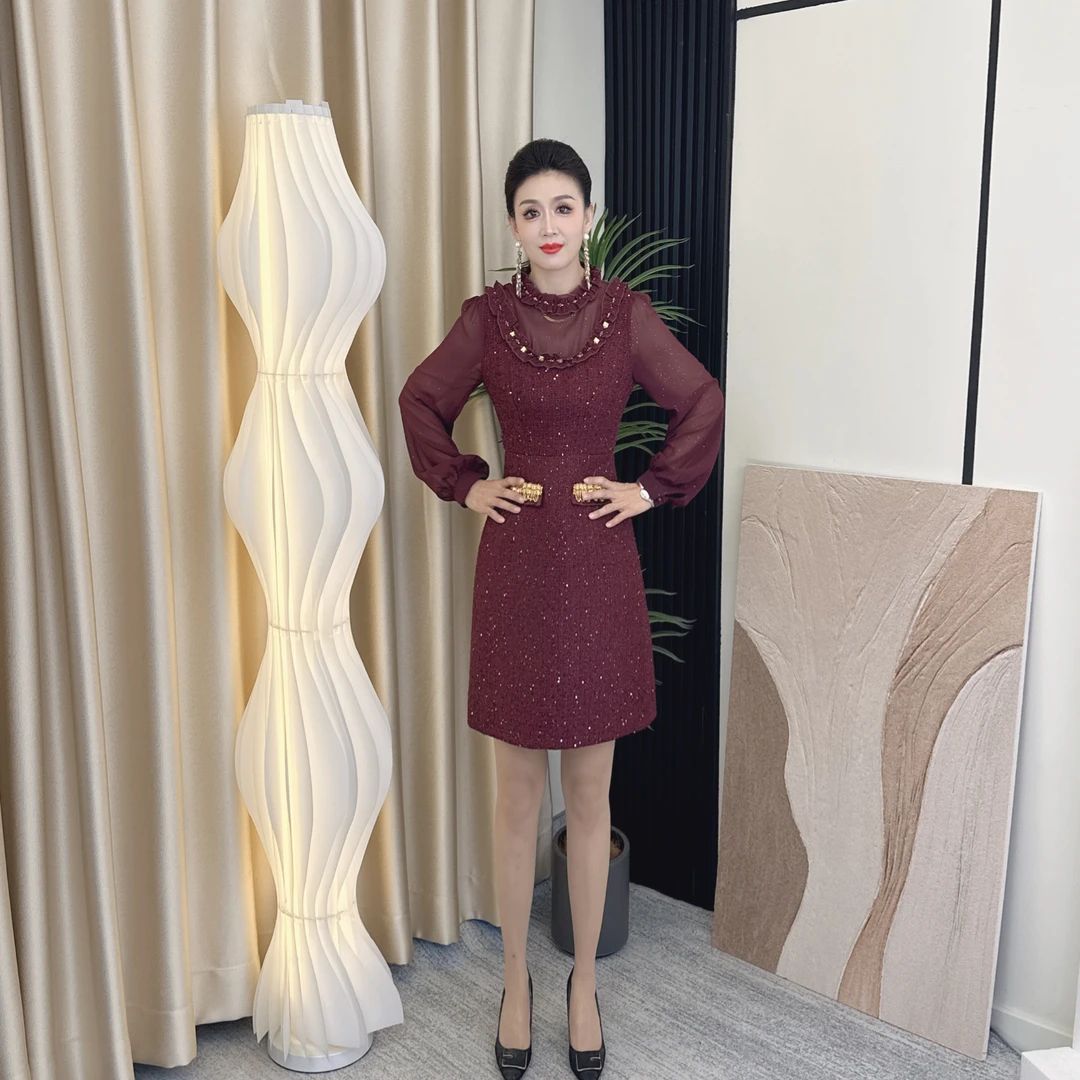 D776款女装连衣裙气质网红时尚百搭女士秋季