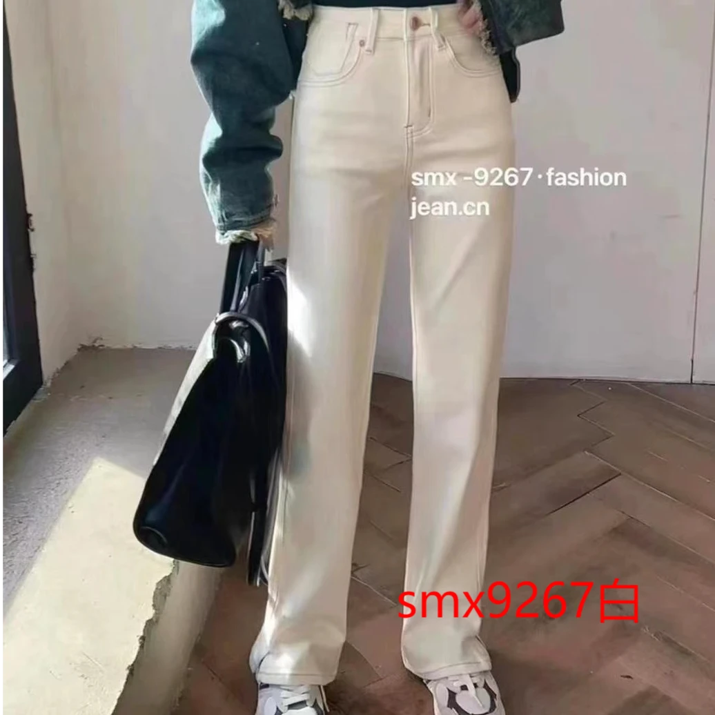 整款看这里早秋款中高腰牛仔裤女生高端四面弹牛仔裤