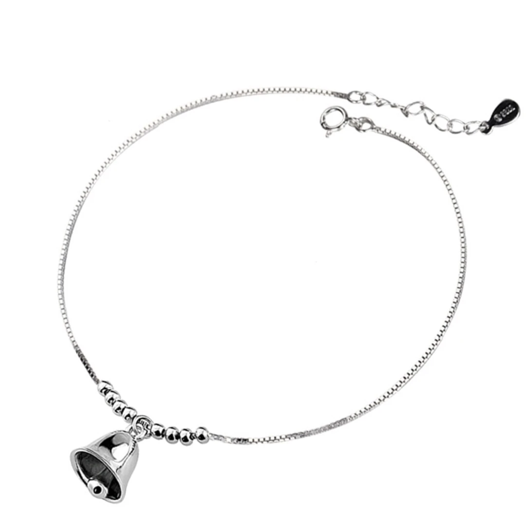 925银脚链 S925银铃铛脚链女简约设计感ins冷谈风高级感手环轻奢