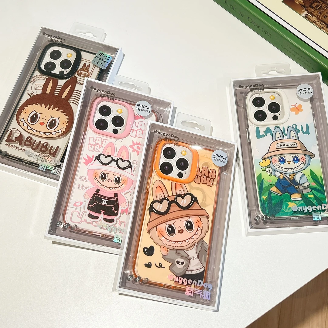 网红labubu适用苹果16promax手机壳卡通可爱15pro个性不撞壳14/13