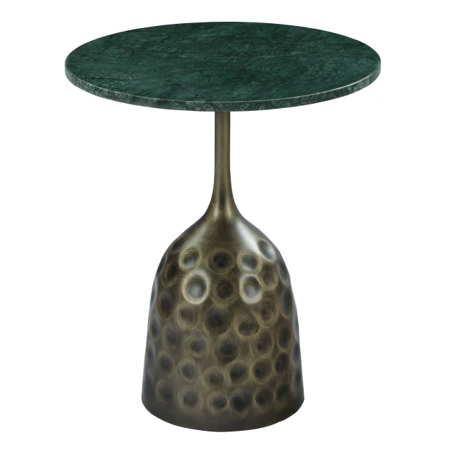 【皇家壹号】FD意式高奢印度绿大理石复古创意金属圆几1901-ET8 JDW