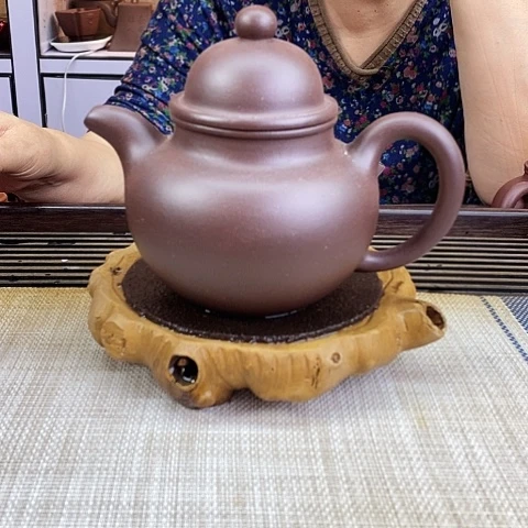 紫砂茶壶宜兴老紫泥400c c