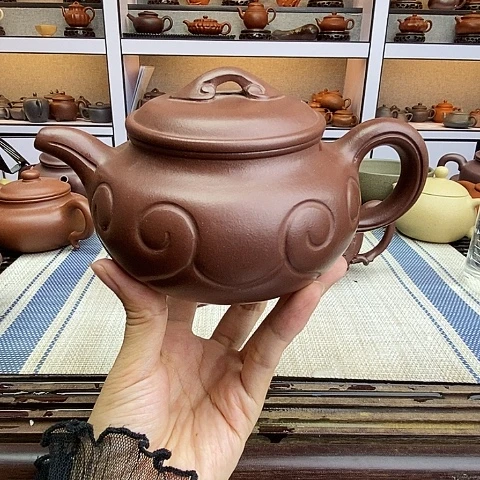 紫砂茶壶宜兴底曹青300cc