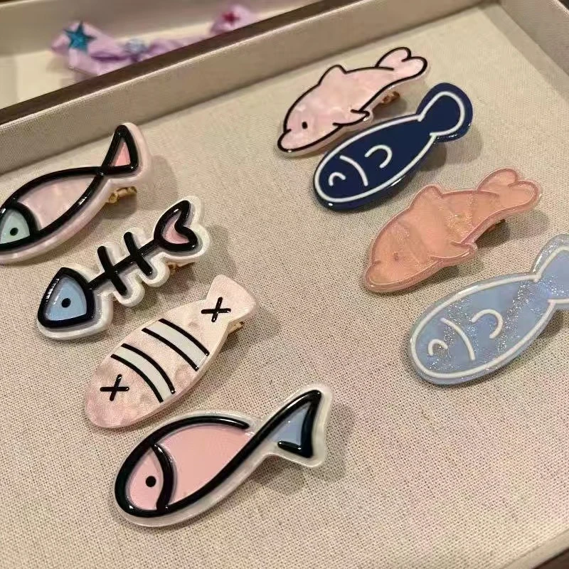 少女感海洋系列发夹小鱼干可爱刘海夹侧边夹甜美饰品刘海侧边夹
