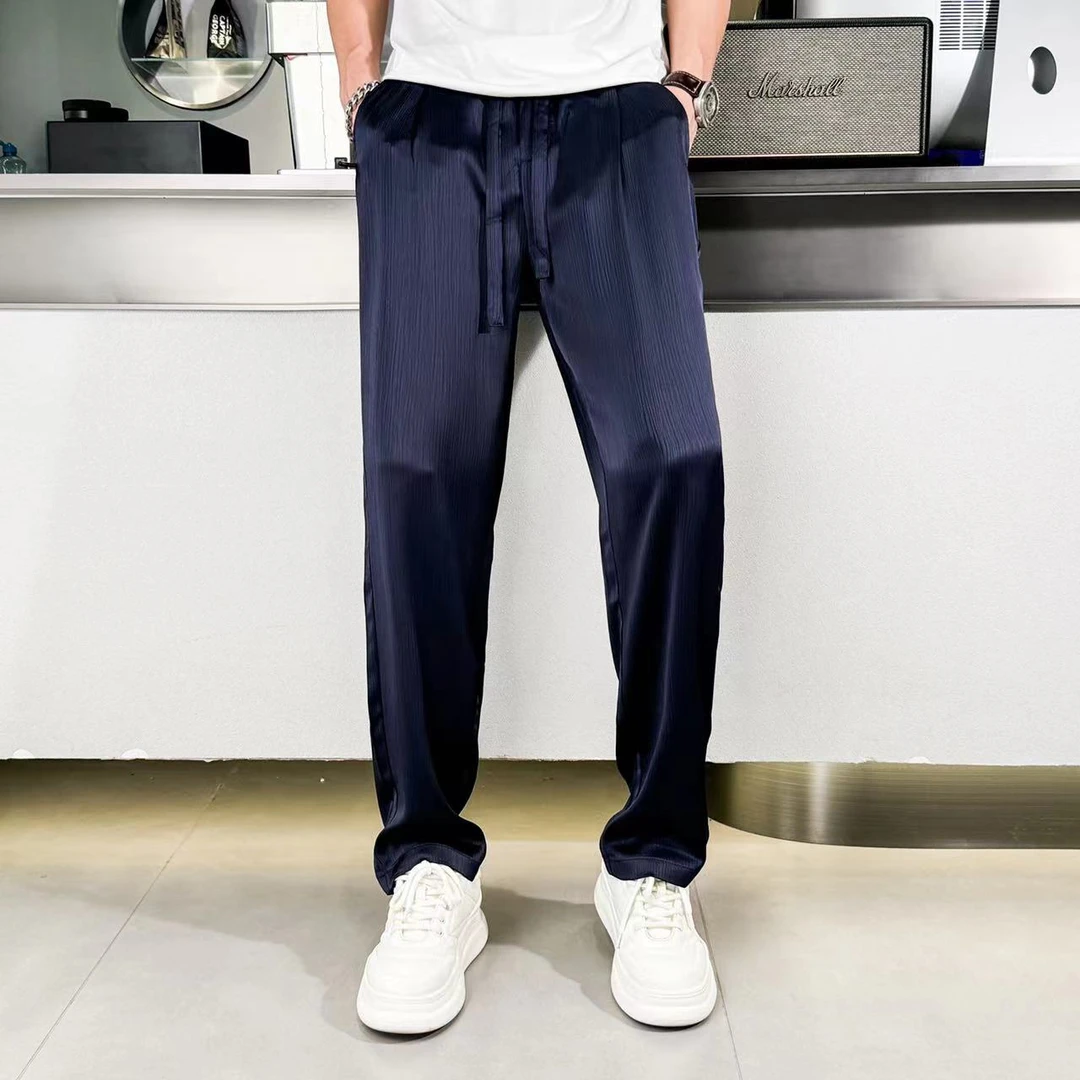 男士春季百搭个性刺绣印花休闲裤001-100