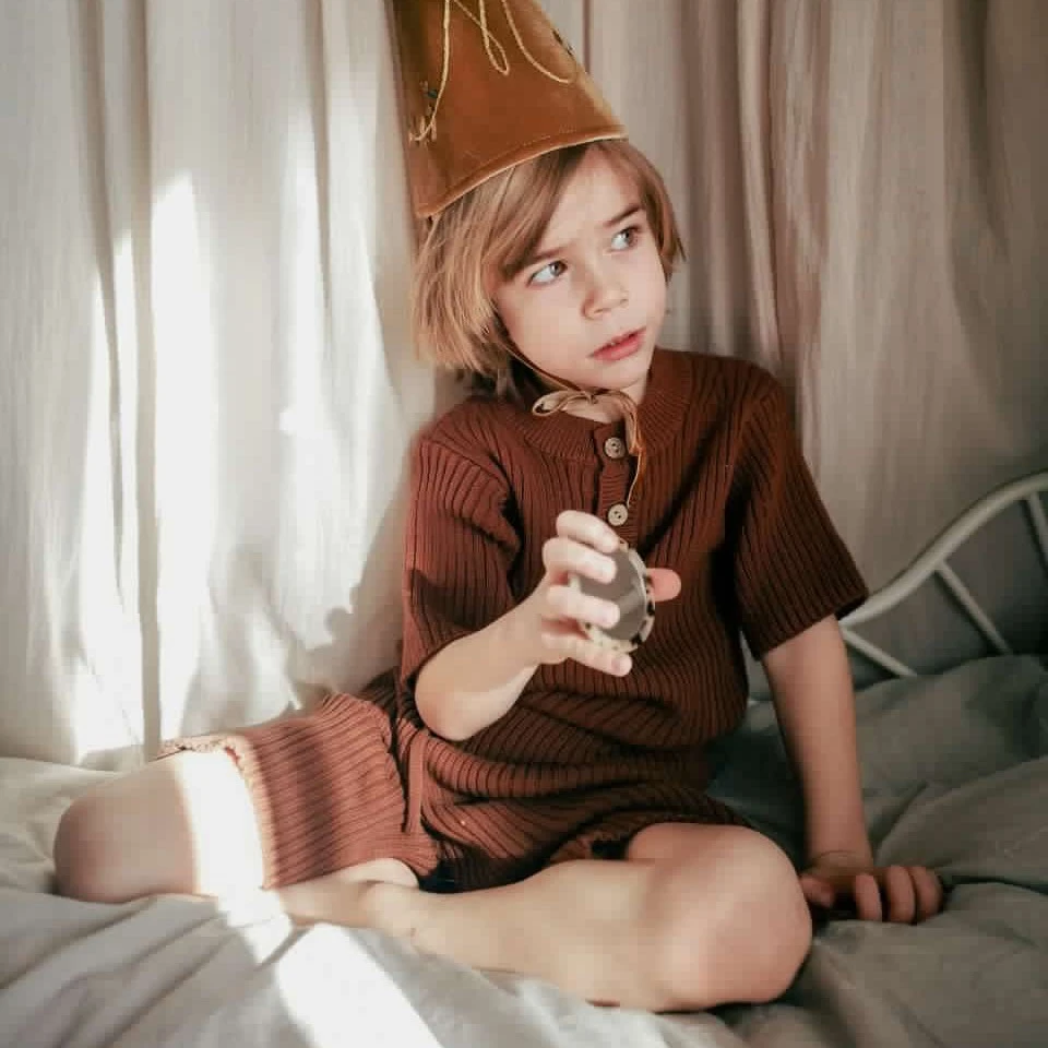 Let's Chill儿童夏季男女宝同款纯色针织套装精梳棉12312137