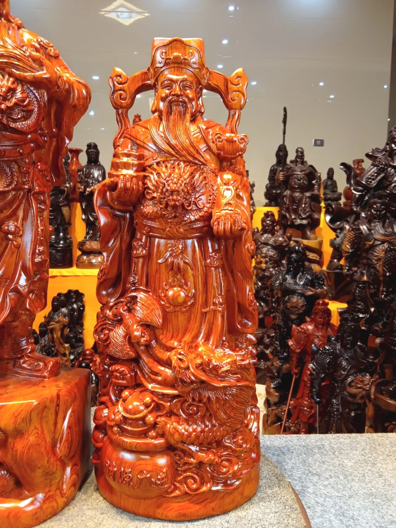 花梨木财神高度50