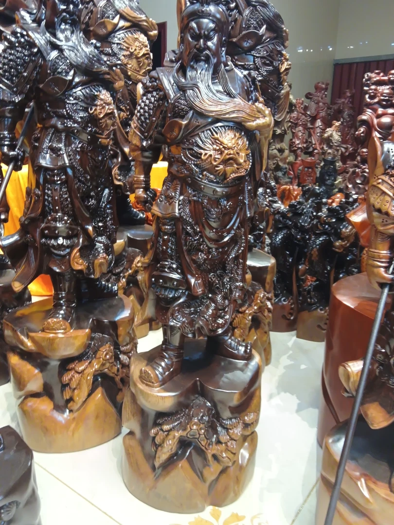 黑檀木关公高度90