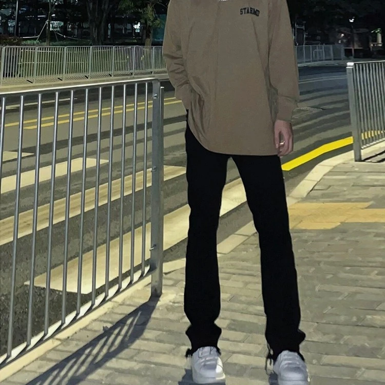 美式高街vibe潮流水洗高级感牛仔裤男宽松百搭显瘦直筒阔腿休闲裤