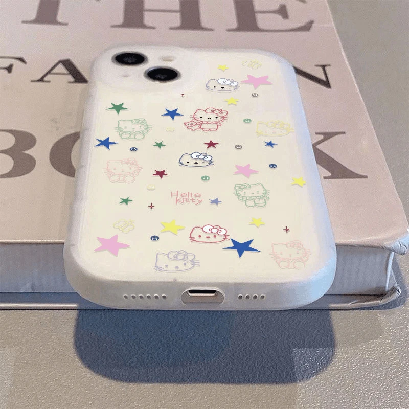 星星多巴胺kt适用苹果15promax/14/13华为全包手机壳vivo小米oppo
