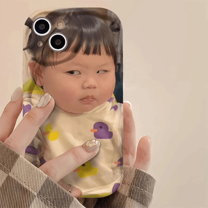 白眼小女孩适用苹果13/14/15promax手机壳华为vivo小米oppo全包软