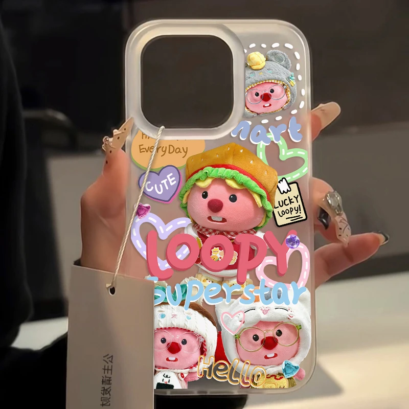 可爱海狸适用iphone15苹果14/13promax手机壳11软壳7/8p卡通12xs