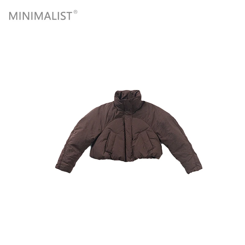 极限民《满天星》秋冬女款经典纯色时尚休闲羽绒服立领W4408O2124