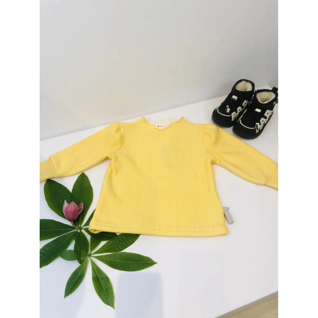 1030荷叶边撞色打底衫