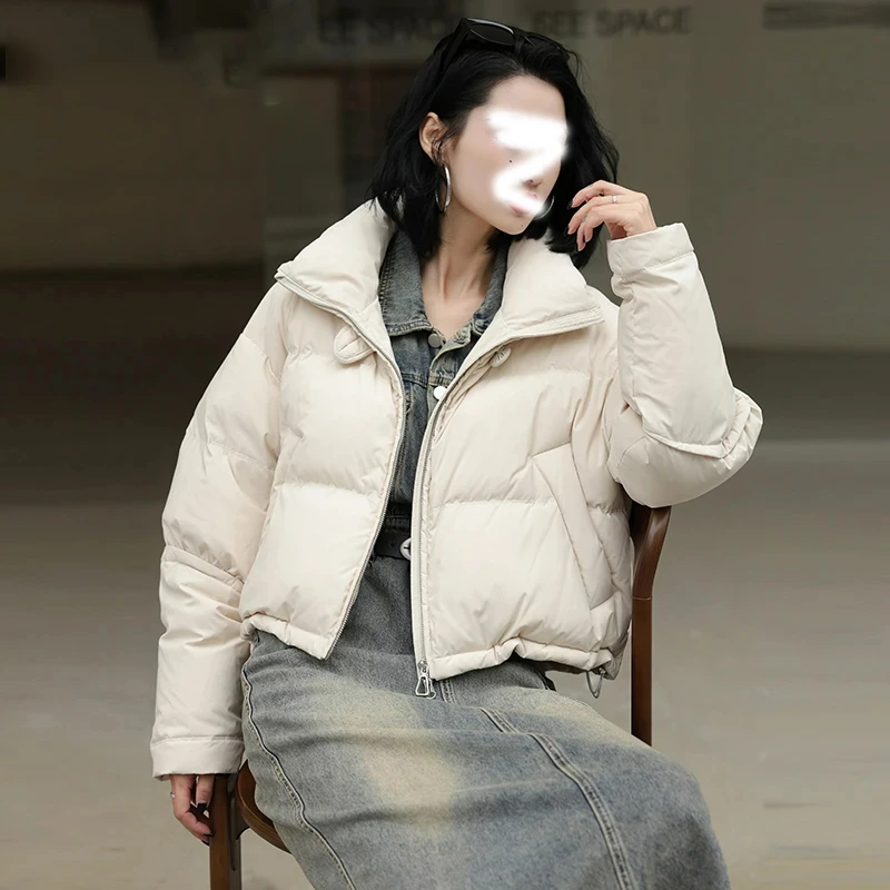 短款时尚宽松韩版棉衣棉服女2024冬季休闲百搭女士棉袄面包服6740