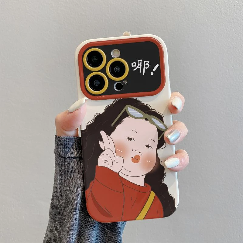 适用于比耶女孩15简约8plus创意7个性xr透明xs男女软保护套手机壳