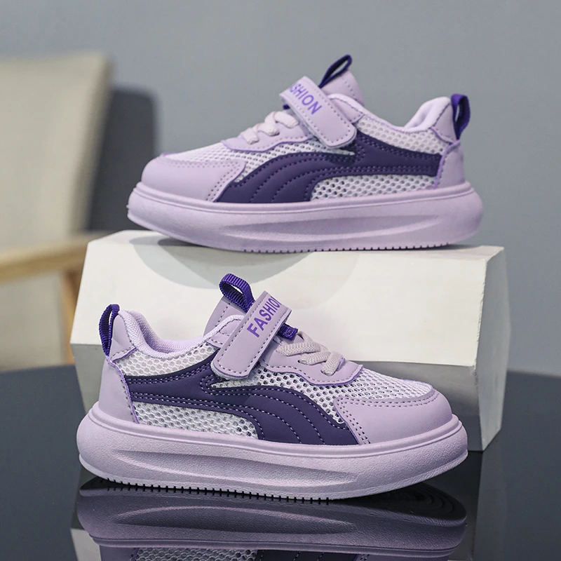 夏季2024新款男童女童单网时尚百搭网面防滑中大童软底防滑童鞋