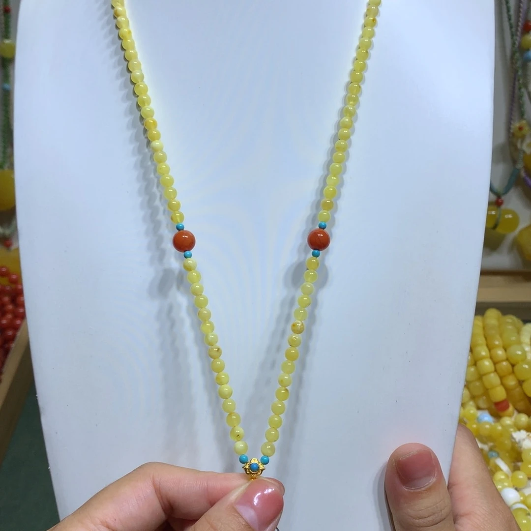 琥珀颈饰未镶嵌4.5mm特价瑕疵
