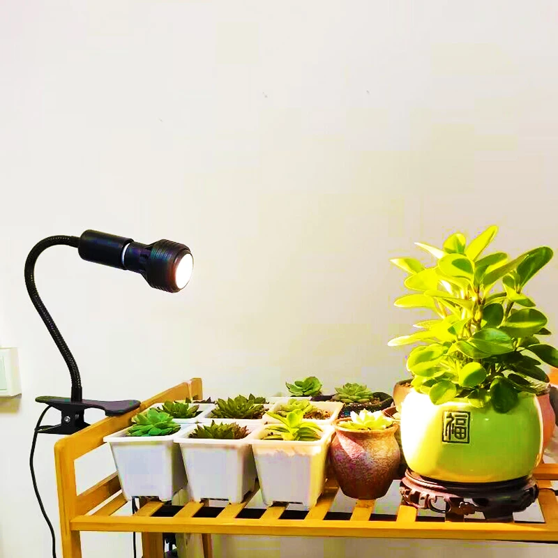 夹子led全光谱植物生长灯鱼缸爆藻灯绿植仿太阳光多肉盆栽补光灯