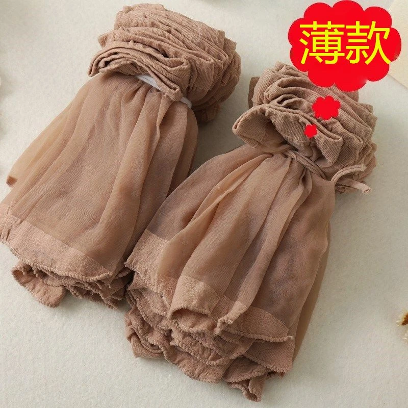 女士夏季短筒丝袜子丝袜薄款短袜子女肉色肤色透明防勾丝水晶丝袜