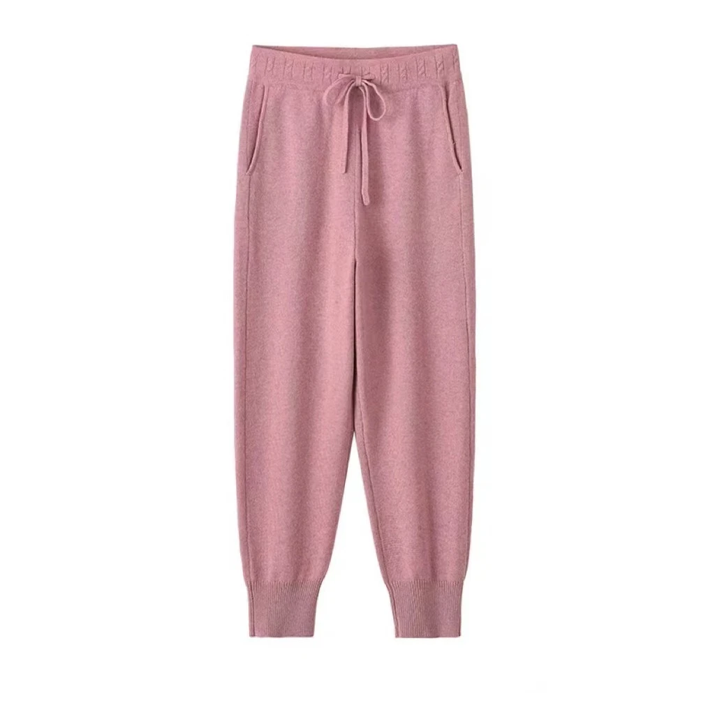 TY/-新款时尚休闲百搭休闲裤*9102 紫粉