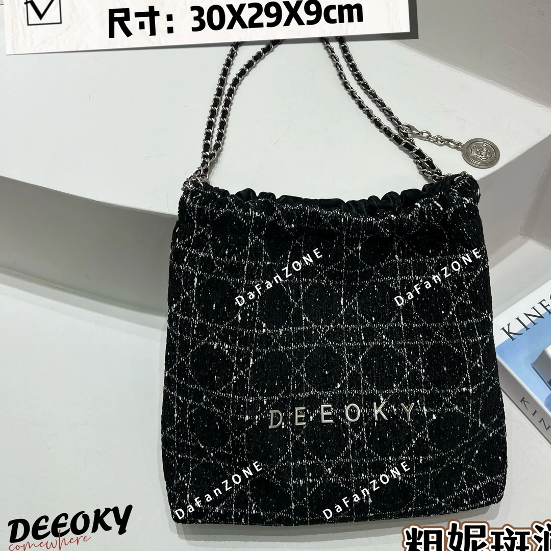 芝麻集】ZT-D7082-斑澜黑RAIN.CUN腋下时尚潮流斜跨轻奢女包