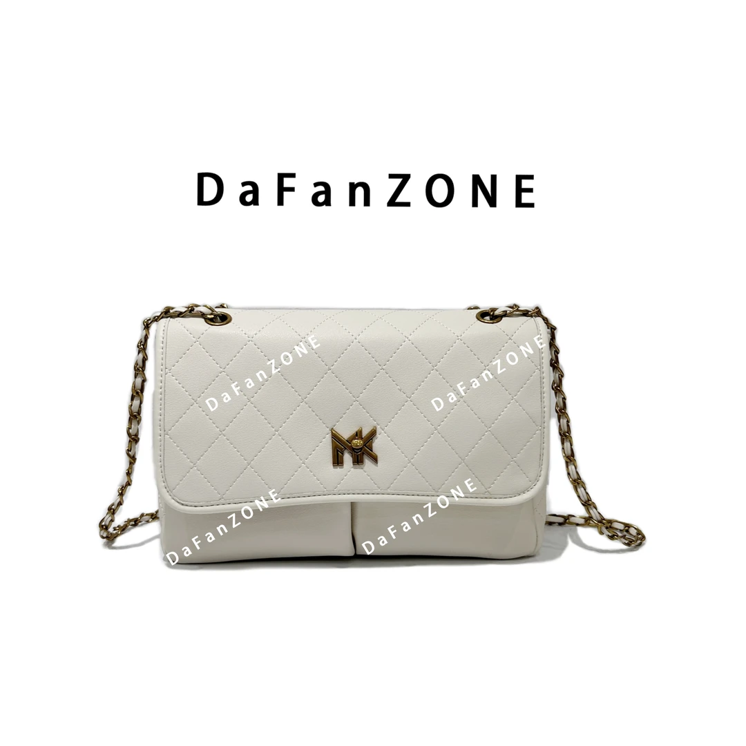 【芝麻集】FES-5086-白色RAIN.CUN简约时尚百搭腋下斜跨轻奢女包