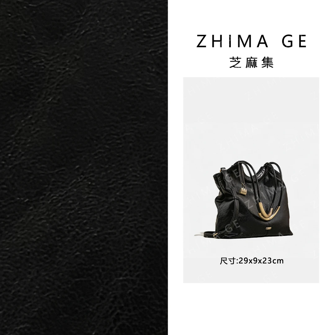 【芝麻集】SK-62651-黑色RAIN.CUN简约腋下时尚百搭秋斜跨轻奢女包