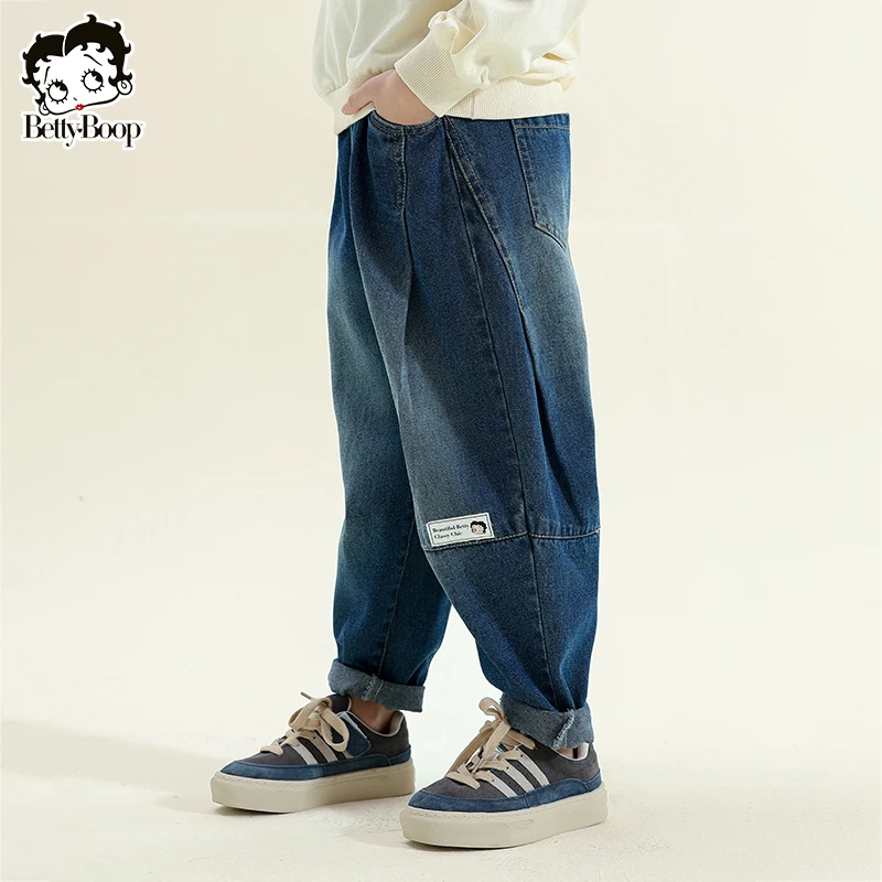 贝蒂春秋新款女童裤子直筒牛仔裤2025春秋女大童百搭长裤潮23870