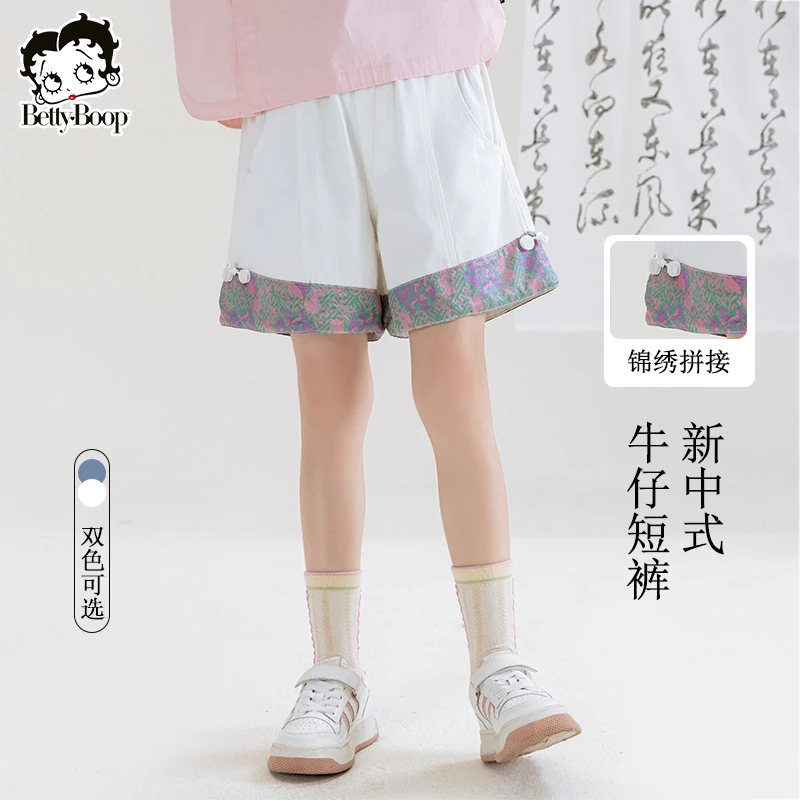 贝蒂童装女童宽松牛仔短裤2025夏季大童儿童夏款洋气五分裤24360