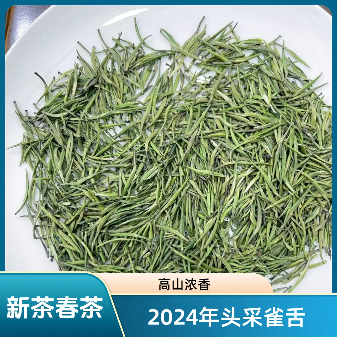 2025年新茶雀舌绿茶茶叶全芽型头采香芽