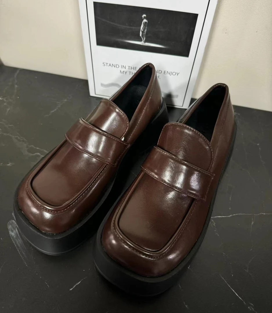 【 雨•美 推荐 】1318-8咖啡色英伦复古玛丽珍小皮鞋