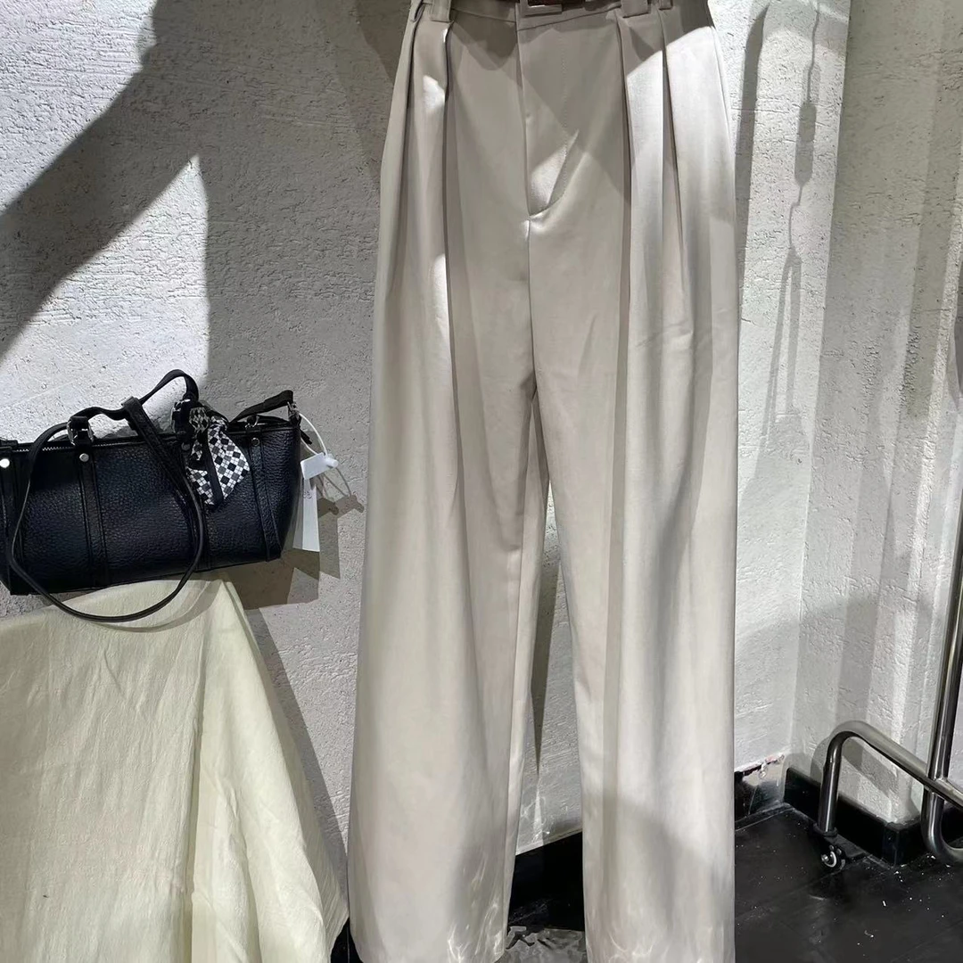 【 雨•美 推荐 】9008杏色百搭简约气质西装裤