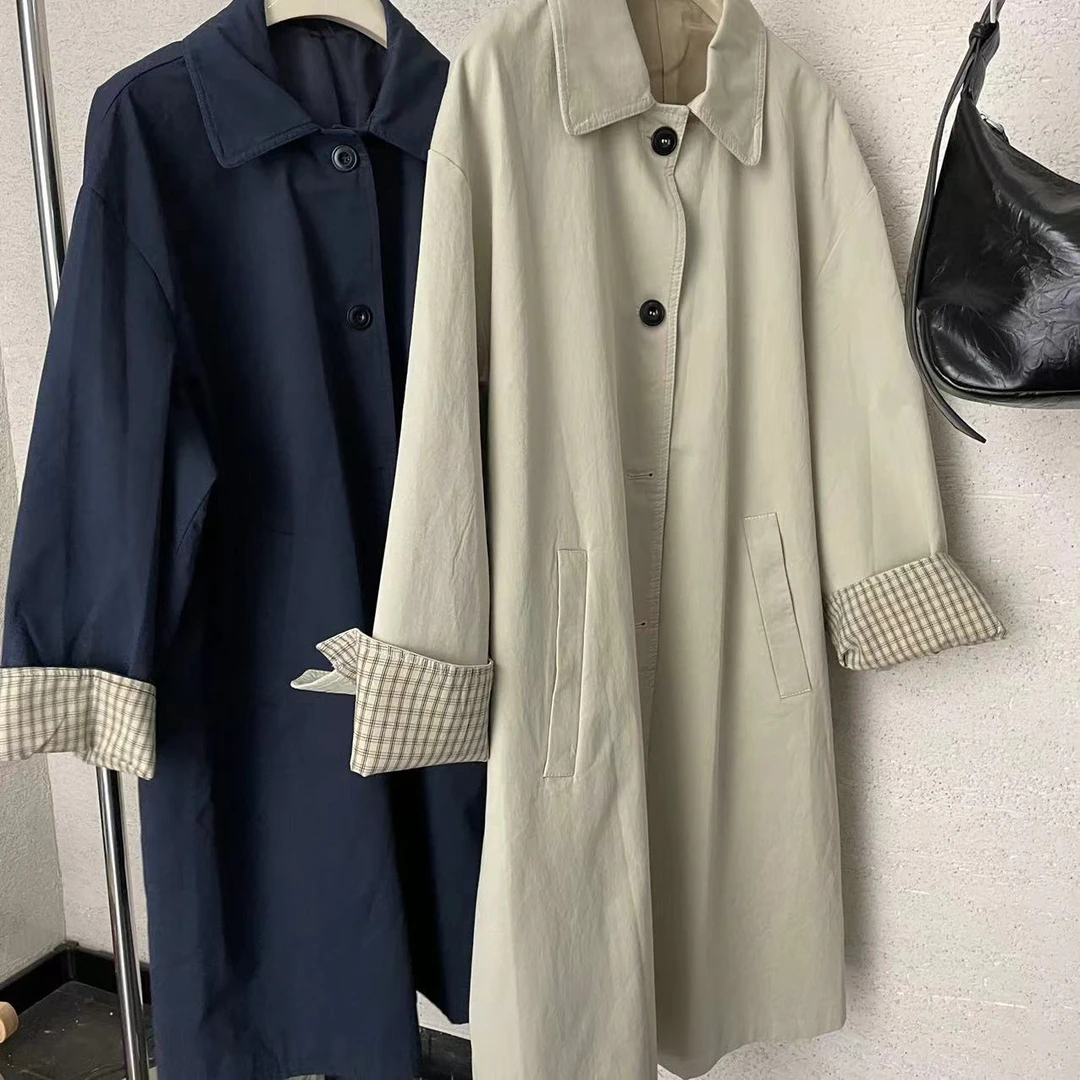 【 雨•美 推荐 】8252高级感袖口拼接休闲百搭风衣