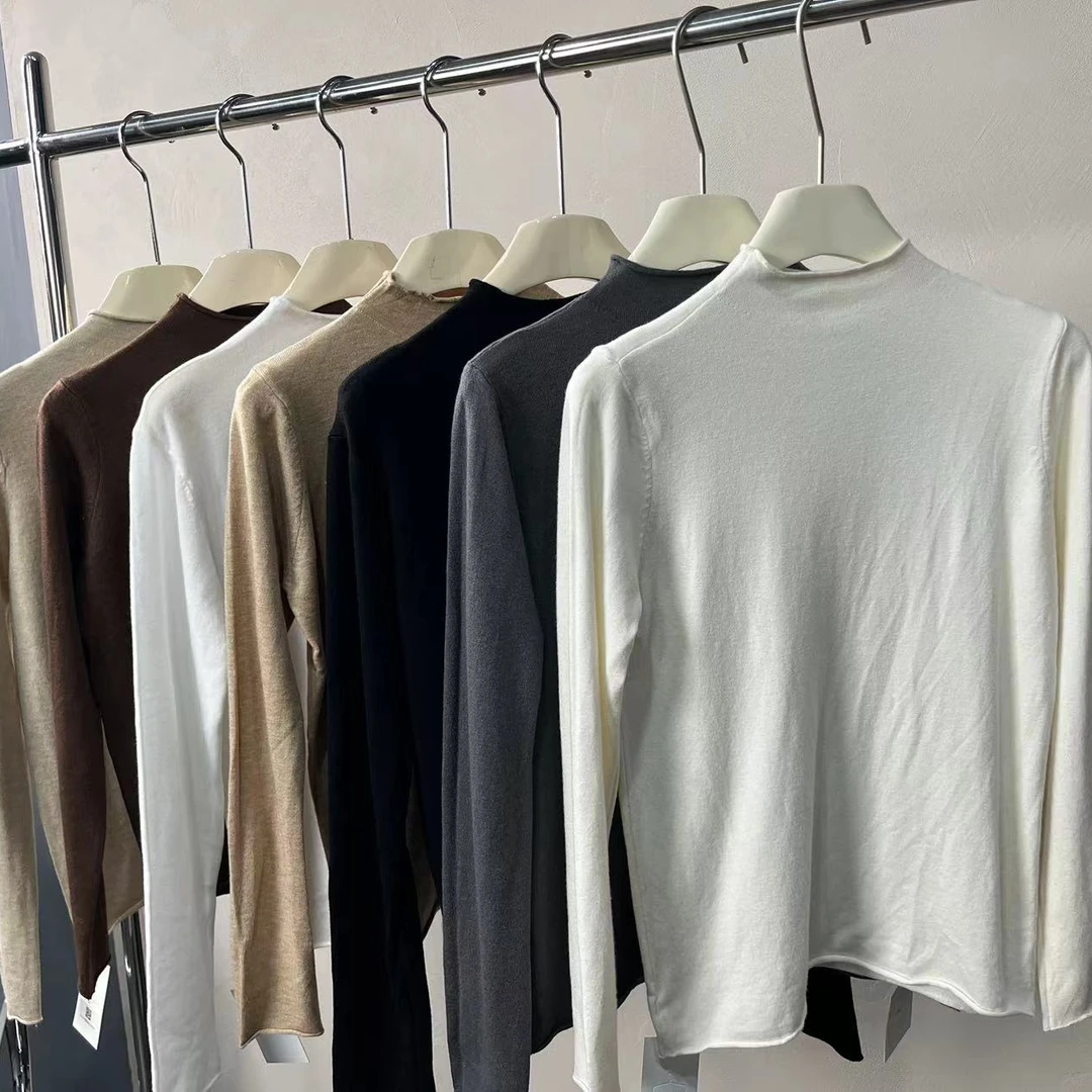 【 雨•美 推荐 】816 休闲百搭中领打底长袖针织