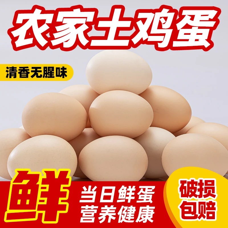 农家散养土鸡蛋健康整箱批发包邮正宗新鲜草鸡蛋谷物笨柴鸡蛋月子
