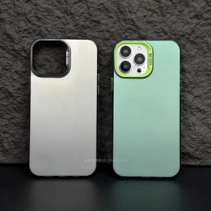 炫酷纯色苹果15promax手机壳iPhone14新款13简约12高级11镭射壳XR
