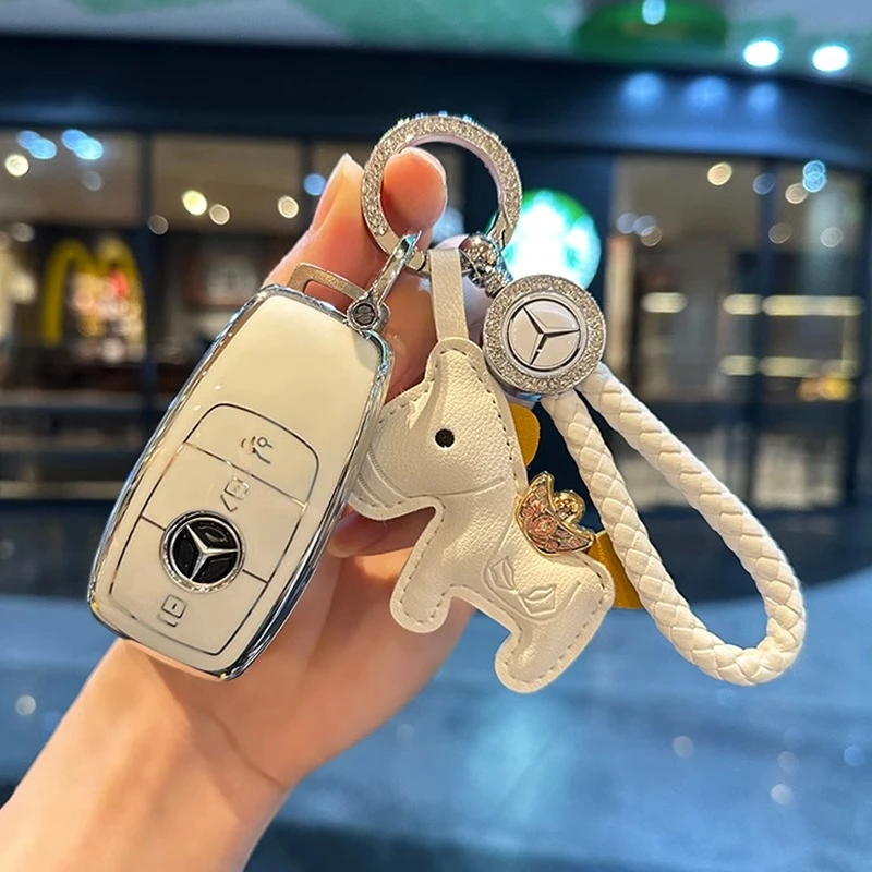 奔驰钥匙套新A级C级E级A200L包C260L车E300L壳GLC300/GLE/GLA女扣