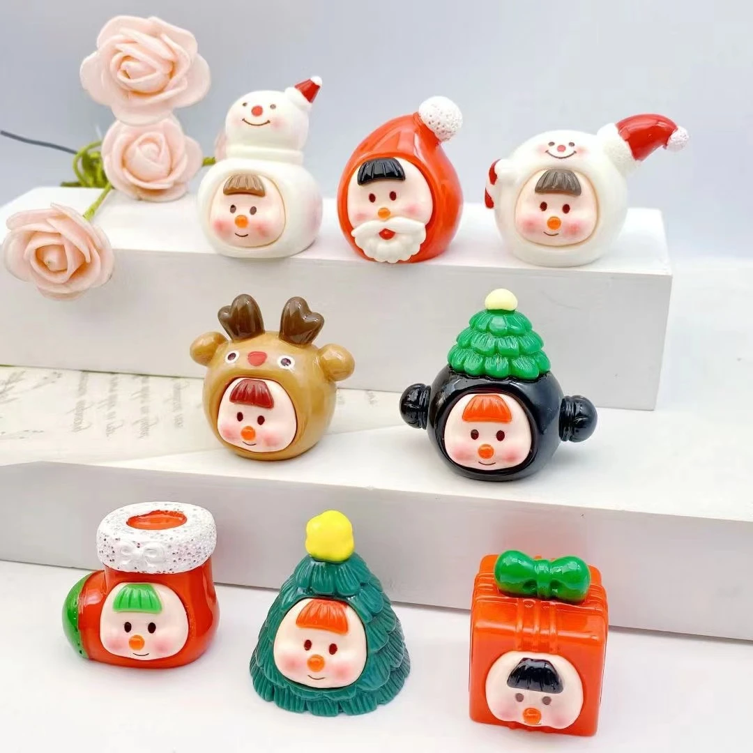 【圣诞多妹】实色可爱diy摆件对对碰