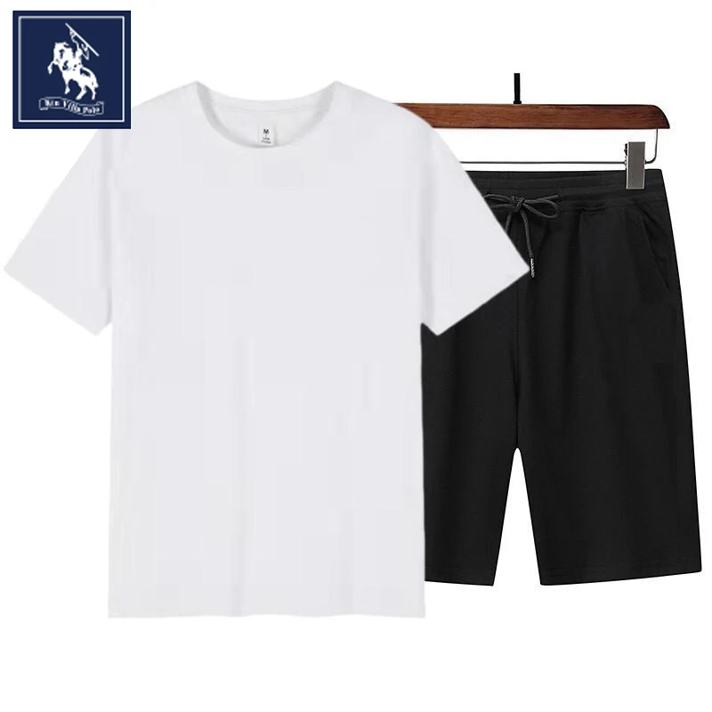 X008短袖圆领T恤短裤休闲运动套装男夏季冰丝透气网眼二件套