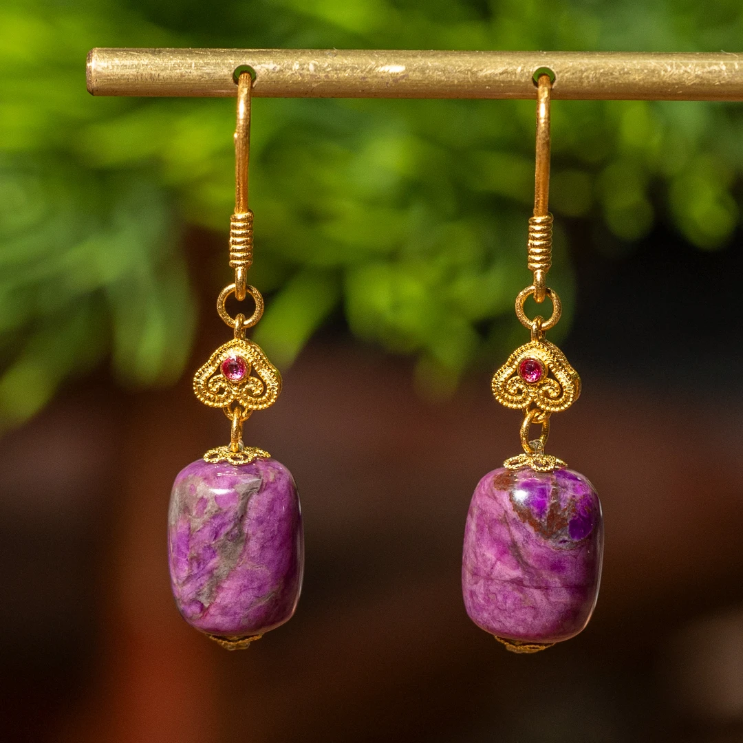 世间臻宝-悦心 | 18K金桃红舒俱来耳钩/多样性发/P5857/0/