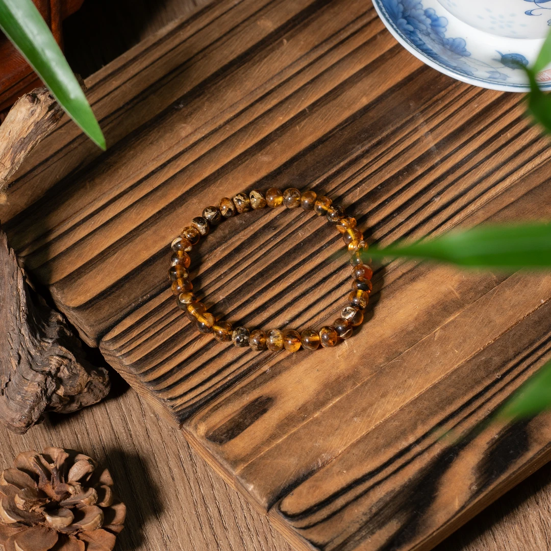 世间臻宝-抚顺猪油密手串/6mm/多样性发/P4982