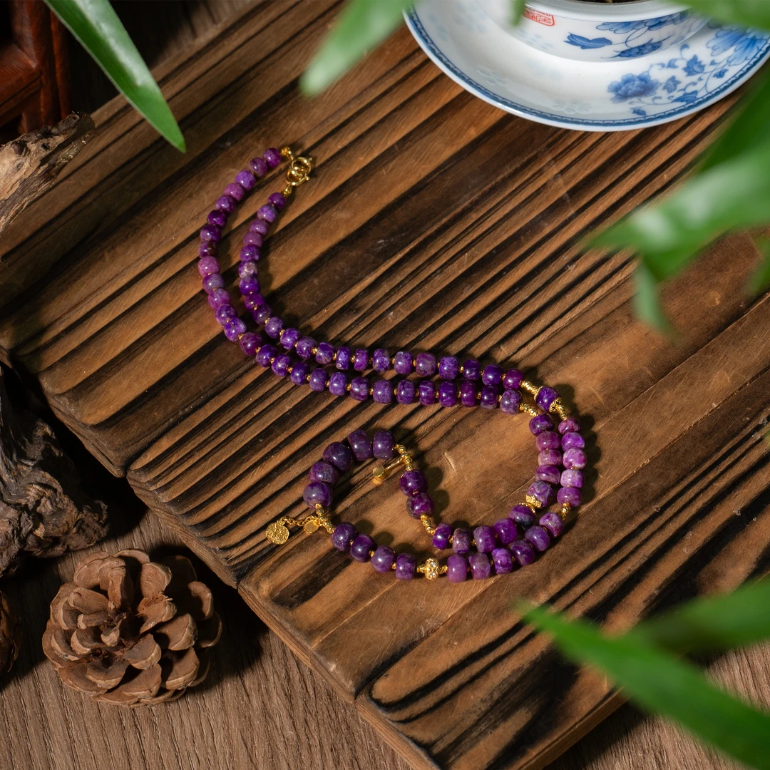 18K金桃红舒俱来项链/45cm/4-7mm/多样性发/P5150/孤