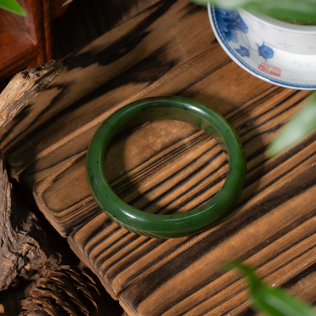 折扣专享 | 和田玉碧玉手镯/多样性发/P5626